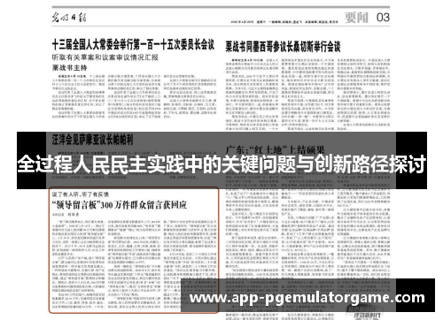 全过程人民民主实践中的关键问题与创新路径探讨